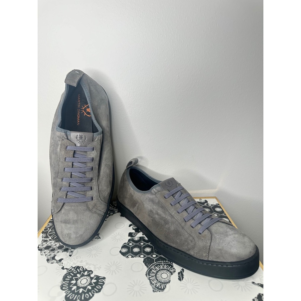 Martin Dingman Mens Suede Lace Up Sneakers Gray Size 12 Made in‎ Brazil